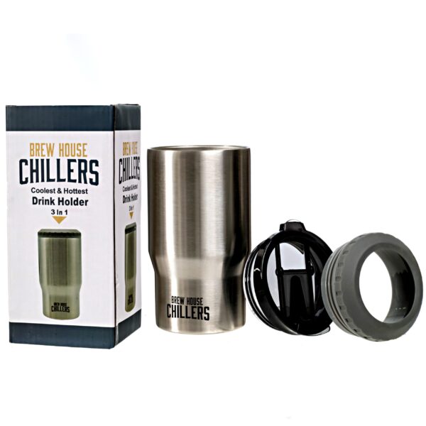 brew house chillers stainless steel tumbler for beer coffee bottles tall can slim cans cold and hot drink holder