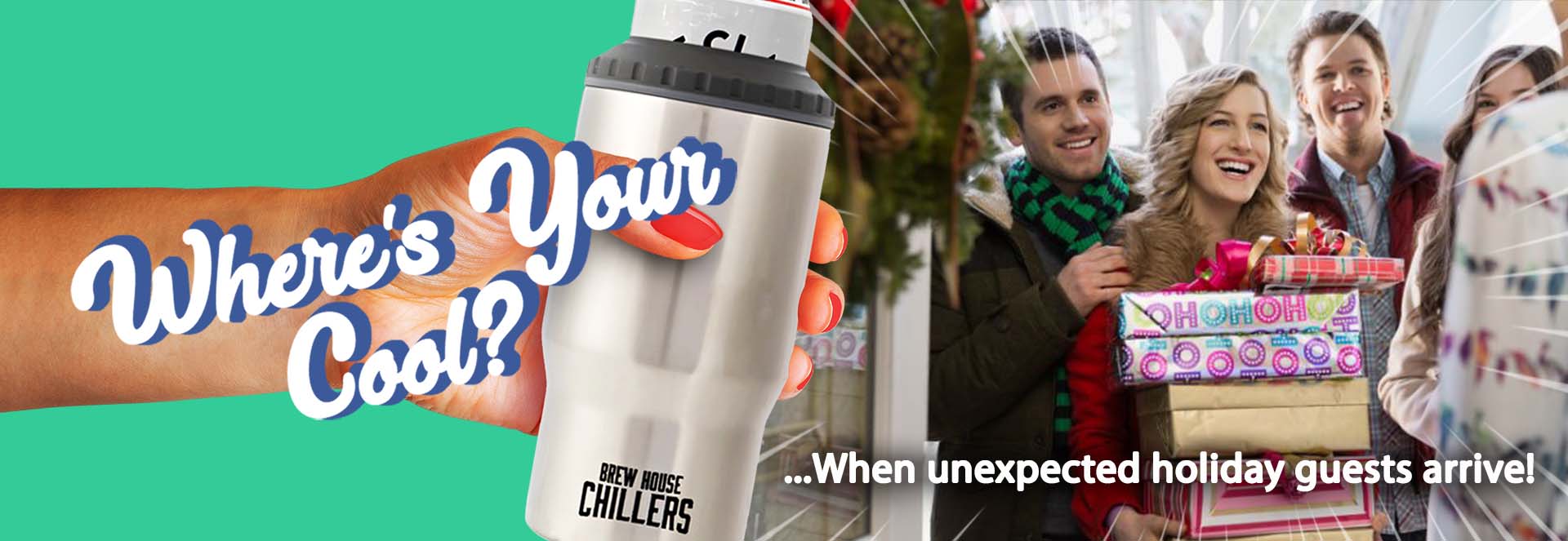 https://brewhousechillers.com/wp-content/uploads/2023/12/Wheres-your-cool-Holiday-guests-slim-tall-can-tumbler-stainless-steel-drink-holder-sleeve-brew-house-chillers.jpg